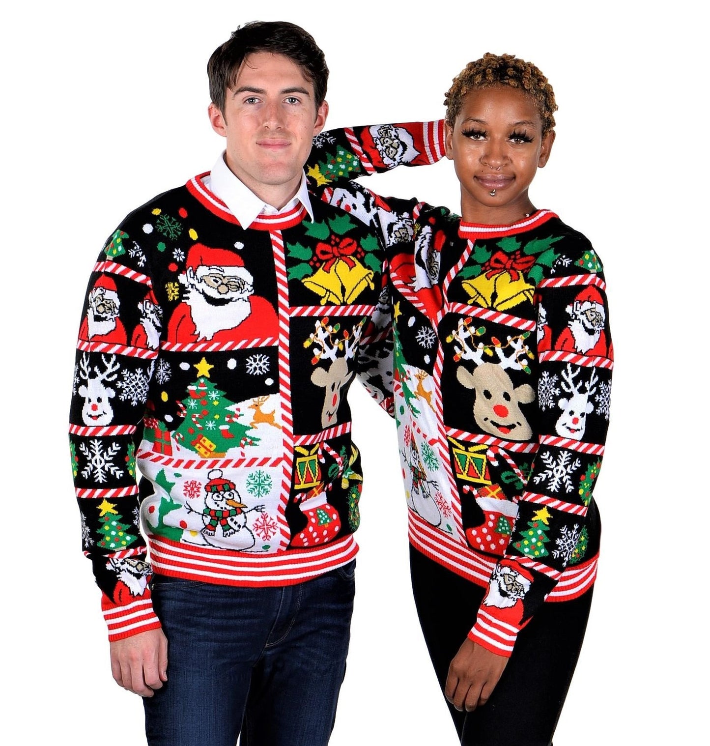 SOCAL LOOK Women Ugly Christmas Sweater - Funny Cute Festive Holiday Pullover