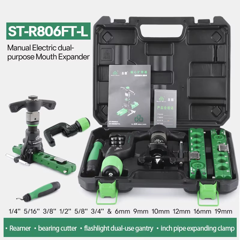 DSZH ST-R806FT 806A Copper Pipe Expander Set Air Conditioner Metric Reamer Flare Tool Pipe Flaring Tool Set Tube Expander Tools