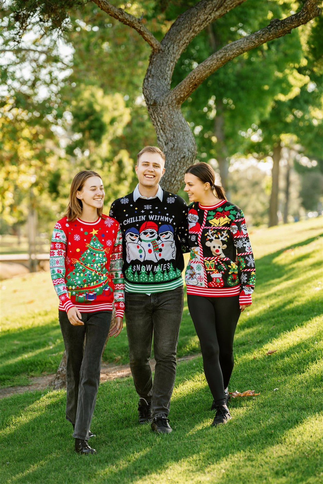 SOCAL LOOK Women Ugly Christmas Sweater - Funny Cute Festive Holiday Pullover