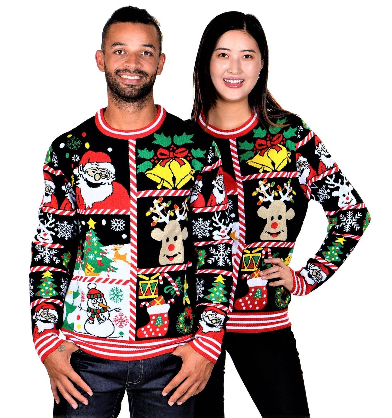 SOCAL LOOK Women Ugly Christmas Sweater - Funny Cute Festive Holiday Pullover