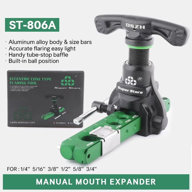 DSZH ST-R806FT 806A Copper Pipe Expander Set Air Conditioner Metric Reamer Flare Tool Pipe Flaring Tool Set Tube Expander Tools