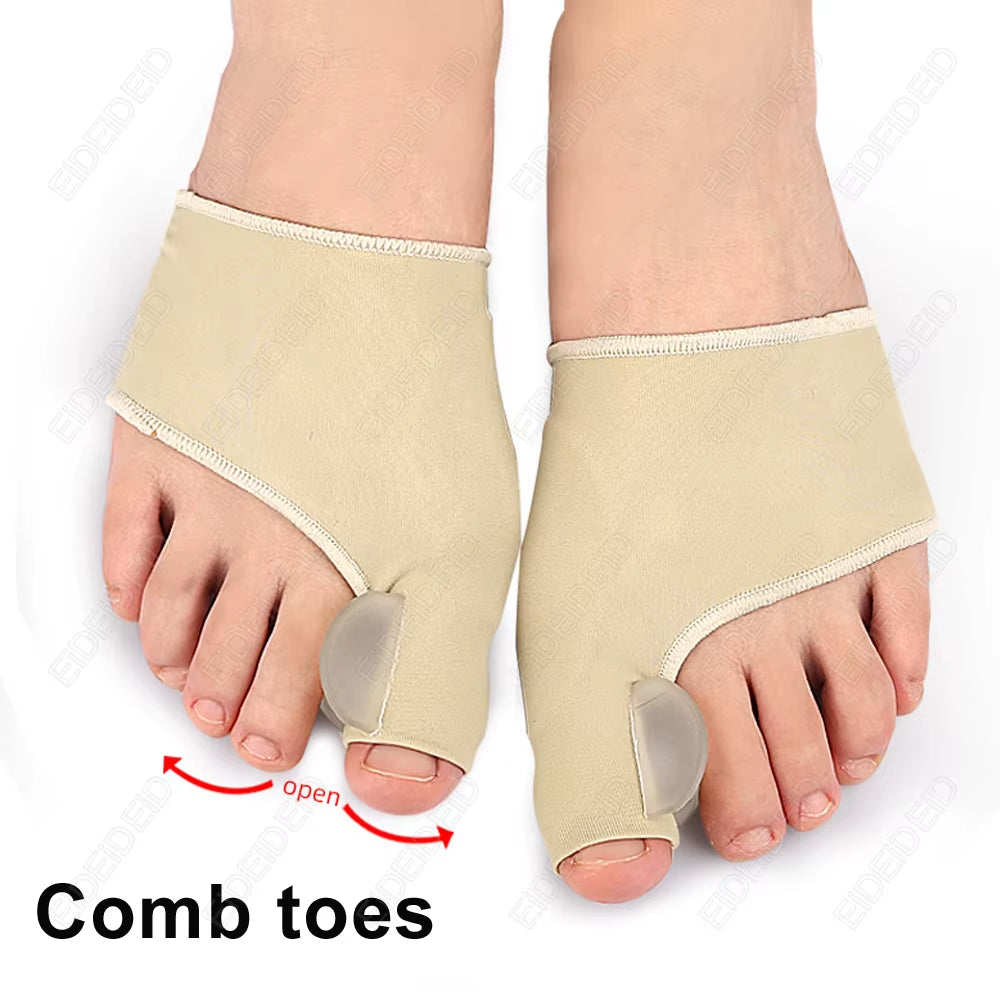 Hallux Valgus Bunion Corrector Silicone Gel Toe Separator Big Toe Straightener Orthopedic Sleeve Sock Pain Relief