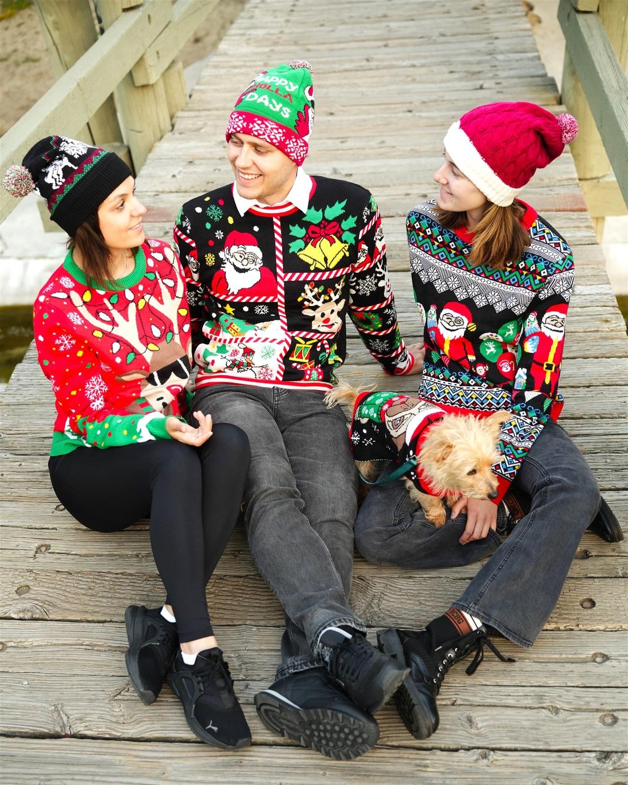 SOCAL LOOK Women Ugly Christmas Sweater - Funny Cute Festive Holiday Pullover